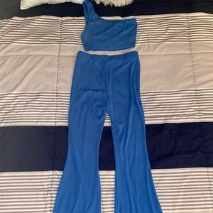 Shein two-piece blue set